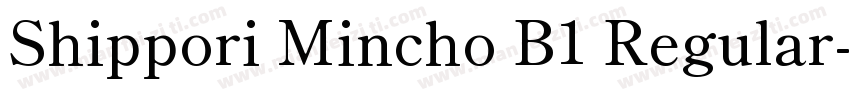 Shippori Mincho B1 Regular字体转换